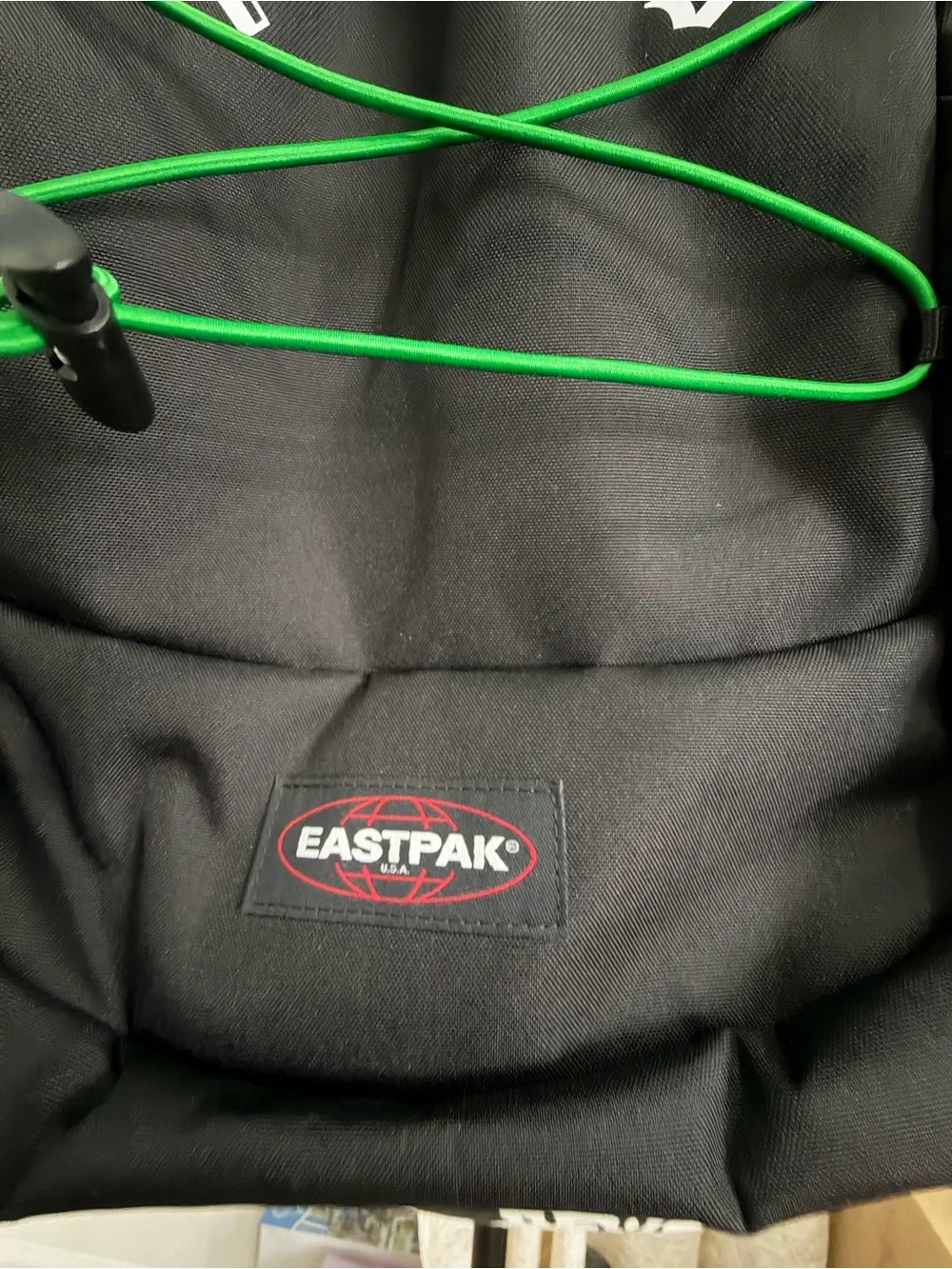 Pleasures x Eastpak Black Backpack with Green Cord